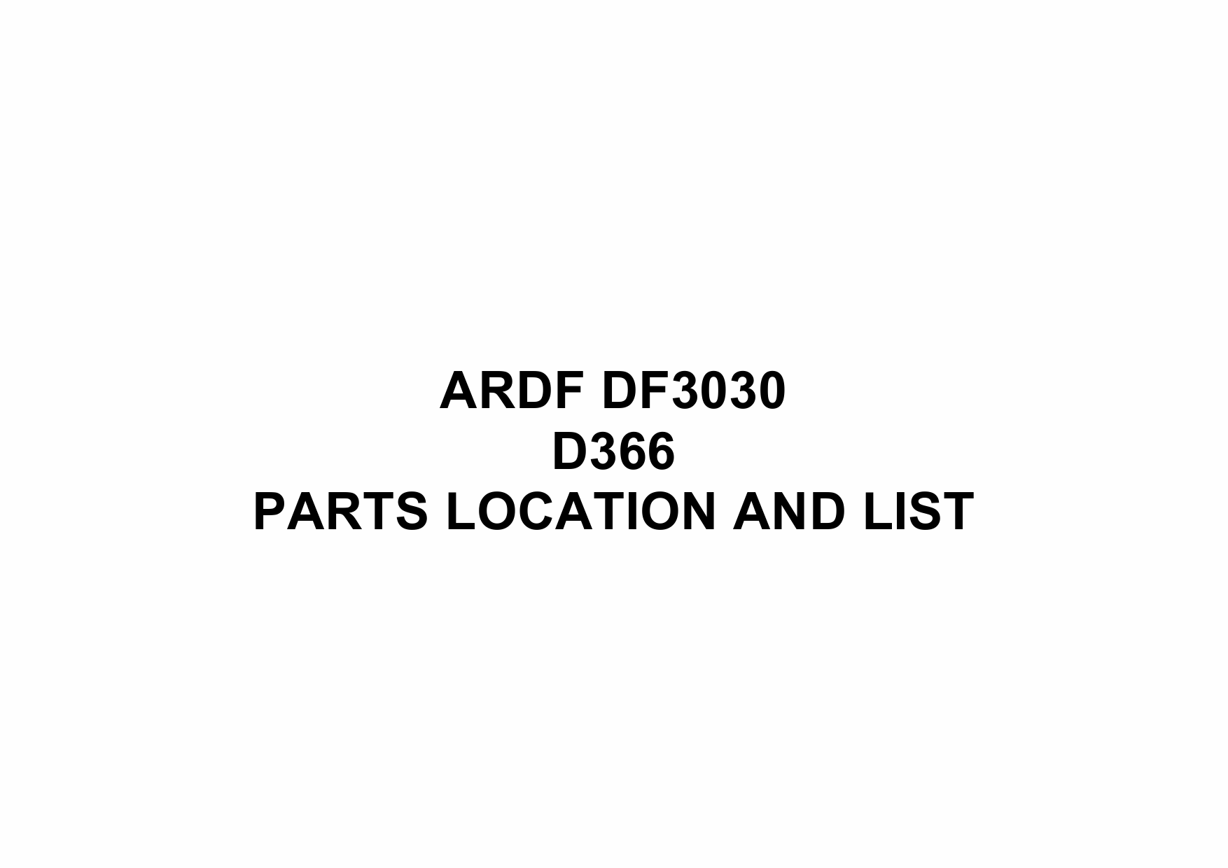 RICOH Options D366 DF3030 Parts Catalog PDF download-1 RICOH Options D366 DF3030 Parts Catalog PDF download-1